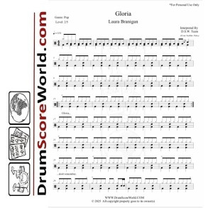 Laura Branigan - Gloria | Drum Sheet